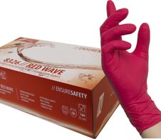 NITRAS® Einmalhandschuhe RED WAVE M rot