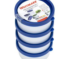 WESTMARK Frischhaltedosen Trio 3.9 cm hoch 0,1 l weiß, blau