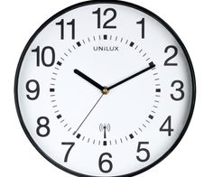 unilux Funkwanduhr Wave Ø 30 cm weiß/schwarz