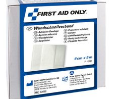 FIRST AID ONLY Pflaster 6 cm x 5 m weiß