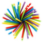 PAPSTAR Strohhalme pure farbsortiert