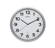 MAUL Funkwanduhr MAULstep silber