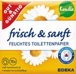 GUT&GÜNSTIG Feuchtes Toilettenpapier frisch & sanft 1-lagig
