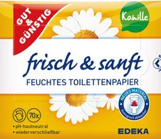 GUT&GÜNSTIG Feuchtes Toilettenpapier frisch & sanft 1-lagig