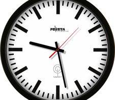 PEWETA Funkwanduhr Ø 35 cm schwarz