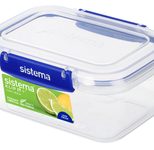 sistema® Frischhaltedose KLIP IT + 7.9 cm hoch 1,0 ml transparent, blau