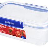 sistema® Frischhaltedose KLIP-IT + 7.9 cm hoch 2,2 l transparent, blau
