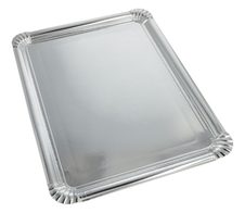 PAPSTAR Einweg-Servierplatten silber