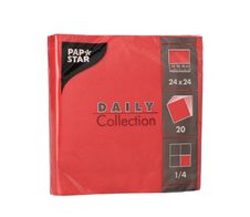 PAPSTAR Servietten 24,0 x 24,0 cm 2-lagig rot