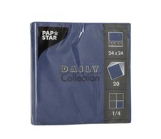 PAPSTAR Servietten 24,0 x 24,0 cm 2-lagig dunkelblau