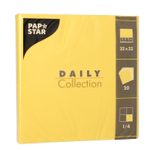 PAPSTAR Servietten 32,0 x 32,0 cm 2-lagig gelb
