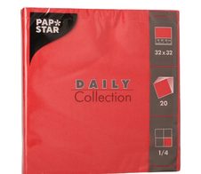 PAPSTAR Servietten 32,0 x 32,0 cm 2-lagig rot