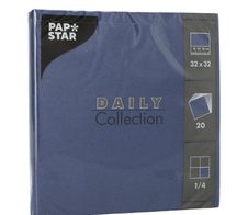 PAPSTAR Servietten 32,0 x 32,0 cm 2-lagig dunkelblau