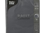 PAPSTAR Servietten 32,0 x 32,0 cm 2-lagig schwarz