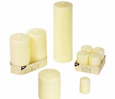 PAPSTAR Kerzen 6 cm elfenbein