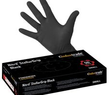 Industrade® Einmalhandschuhe Nitril® StellarGrip Black S schwarz