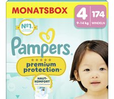 Pampers® Windeln Premium Protection Größe 4 (9-14kg) für Babys und Kleinkinder (4-18 Monate)
