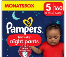 Pampers® Windeln Baby Dry Night Größe 5 (12-17kg) für Babys und Kleinkinder (4-18 Monate)