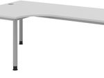 HAMMERBACHER VHS82/5/S höhenverstellbarer Schreibtisch 68,5 - 81 cm lichtgrau / silber