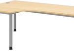 HAMMERBACHER VHS82/3/S höhenverstellbarer Schreibtisch 68,5 - 81 cm ahorn / silber