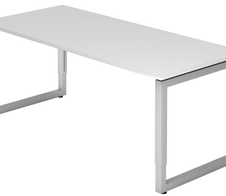 HAMMERBACHER höhenverstellbarer Schreibtisch VRS19/W/S weiß