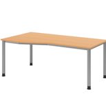 HAMMERBACHER höhenverstellbarer Schreibtisch VHS18/6/S buche