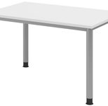 HAMMERBACHER höhenverstellbarer Schreibtisch VHS12/W/S weiß
