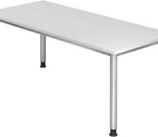 HAMMERBACHER höhenverstellbarer Schreibtisch VHS19/W/S weiß