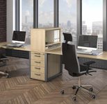 HAMMERBACHER höhenverstellbarer Schreibtisch VRS08/E/S eiche