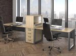 HAMMERBACHER höhenverstellbarer Schreibtisch VRS12/E/S eiche