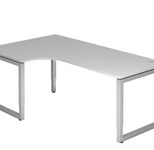 HAMMERBACHER VRS82/5/S höhenverstellbarer Schreibtisch 65 - 85 cm lichtgrau / silber