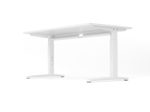HAMMERBACHER höhenverstellbarer Schreibtisch VXB2E/3/WW ahorn, weiß