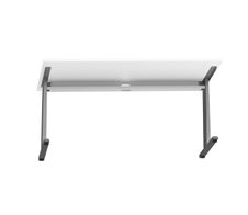 HAMMERBACHER höhenverstellbarer Schreibtisch VXB2E/E/SS eiche, silber