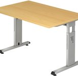 HAMMERBACHER höhenverstellbarer Schreibtisch VOS12/6/S buche
