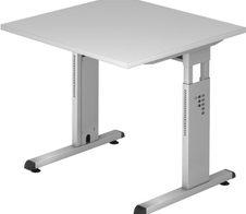 HAMMERBACHER höhenverstellbarer Schreibtisch VOS08/5/S lichtgrau
