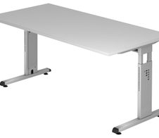 HAMMERBACHER höhenverstellbarer Schreibtisch VOS16/5/S lichtgrau