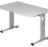 HAMMERBACHER höhenverstellbarer Schreibtisch VOS12/5/S lichtgrau