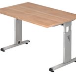 HAMMERBACHER höhenverstellbarer Schreibtisch VOS12/N/S nussbaum