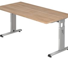 HAMMERBACHER höhenverstellbarer Schreibtisch VOS16/N/S nussbaum