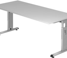HAMMERBACHER höhenverstellbarer Schreibtisch VOS19/5/S lichtgrau