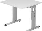 HAMMERBACHER höhenverstellbarer Schreibtisch VOS08/W/S weiß