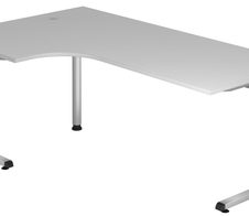 HAMMERBACHER VOS82/5/S höhenverstellbarer Schreibtisch 65 - 85 cm lichtgrau / silber