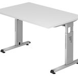 HAMMERBACHER höhenverstellbarer Schreibtisch VOS12/W/S weiß