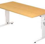 HAMMERBACHER höhenverstellbarer Schreibtisch VOS16/6/W buche