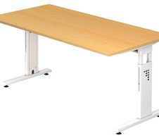 HAMMERBACHER höhenverstellbarer Schreibtisch VOS16/6/W buche
