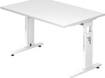 HAMMERBACHER höhenverstellbarer Schreibtisch VOS12/W/W weiß