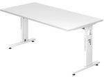 HAMMERBACHER höhenverstellbarer Schreibtisch VOS16/W/W weiß