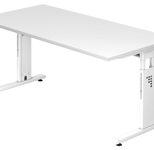 HAMMERBACHER höhenverstellbarer Schreibtisch VOS16/W/W weiß