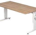 HAMMERBACHER höhenverstellbarer Schreibtisch VOS16/N/W nussbaum