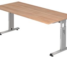 HAMMERBACHER höhenverstellbarer Schreibtisch VOS19/N/S nussbaum